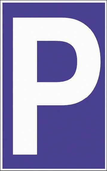 Heavy-duty plastic parking sign for road marking