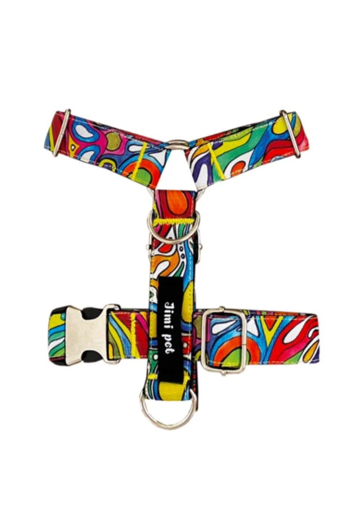 Pastel pet harness with secure metal buckles