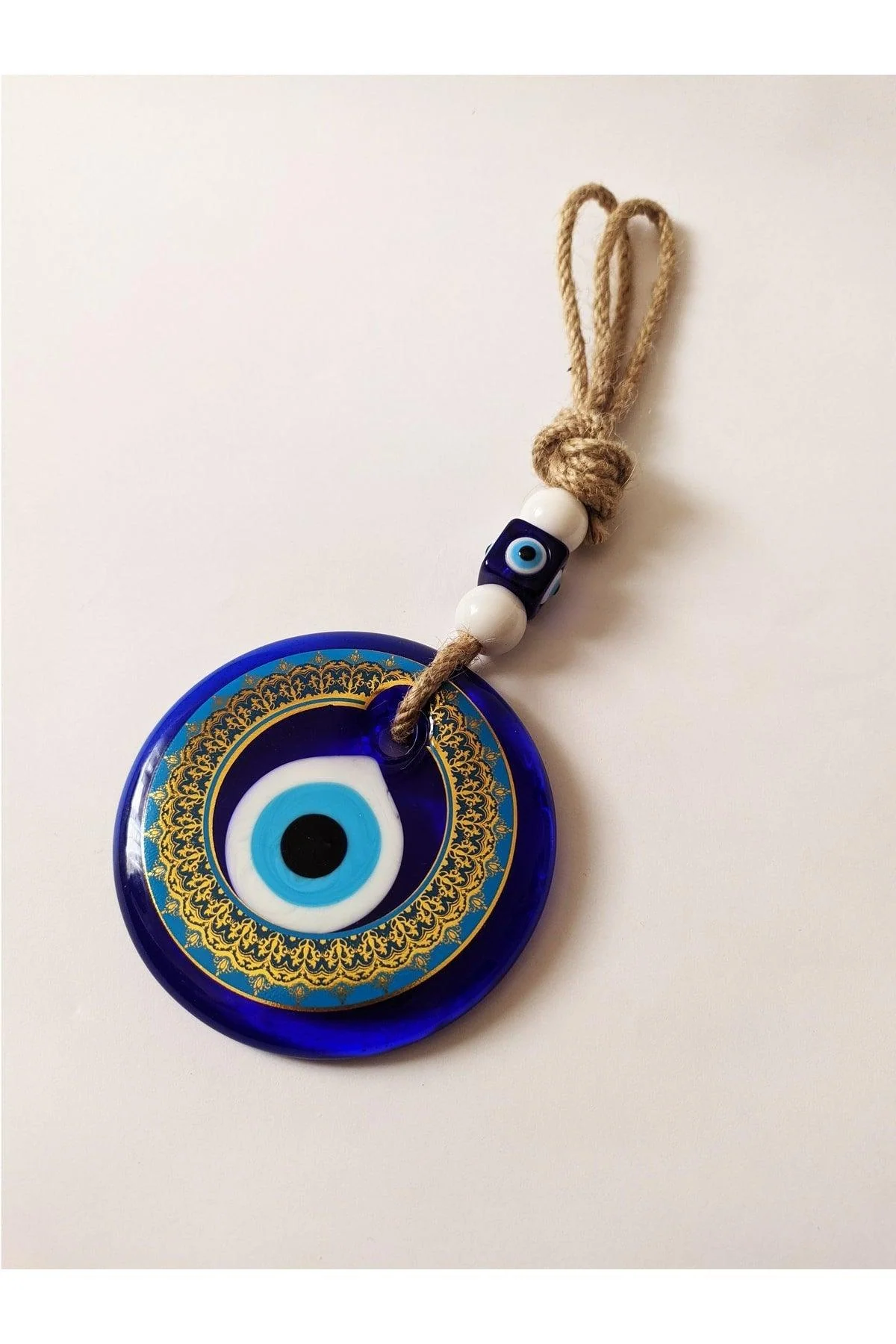 Handcrafted Glass Evil Eye Wall Ornament – 9 cm Diameter