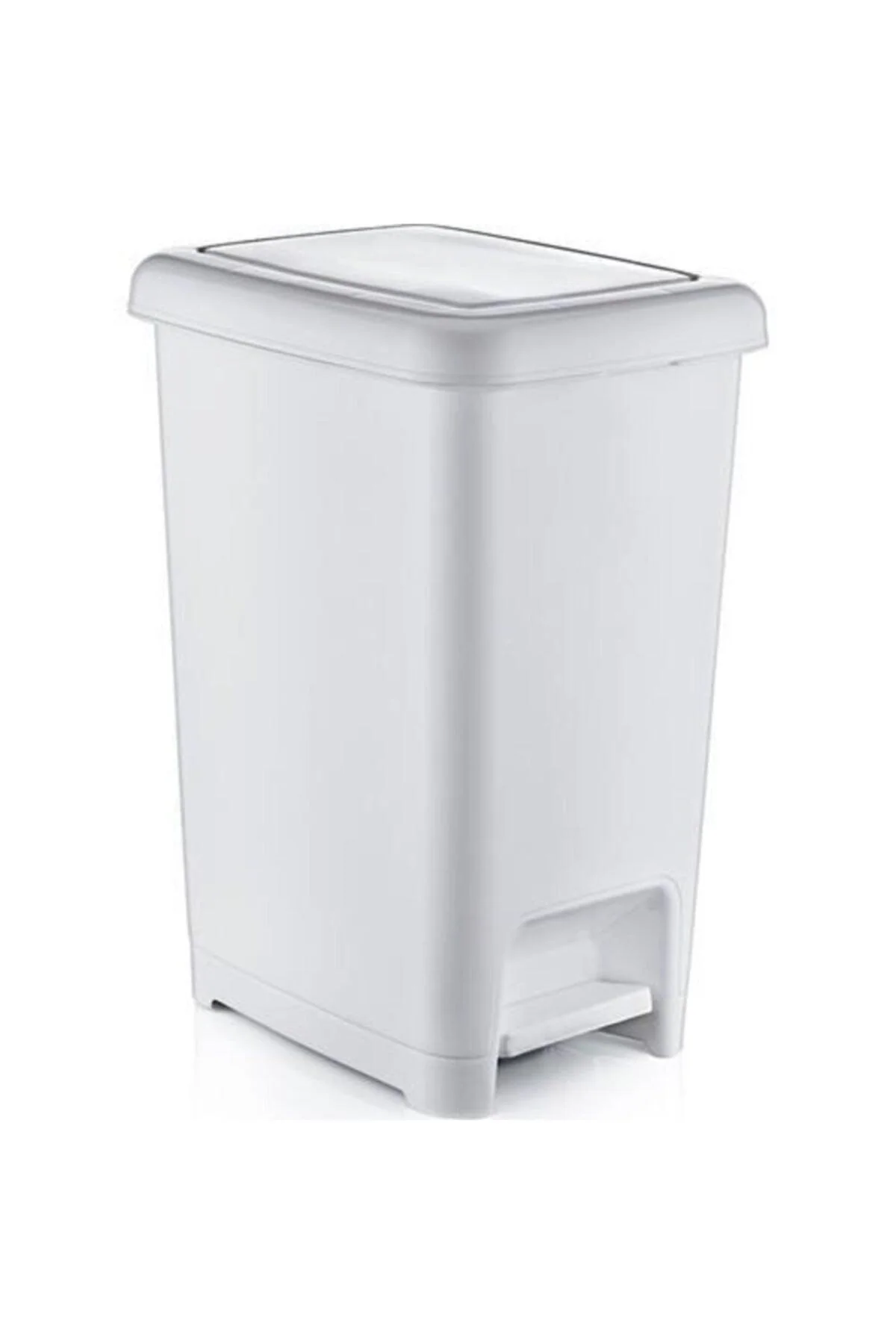 40L Slim Pedal Bin with Odor-Resistant Design - White