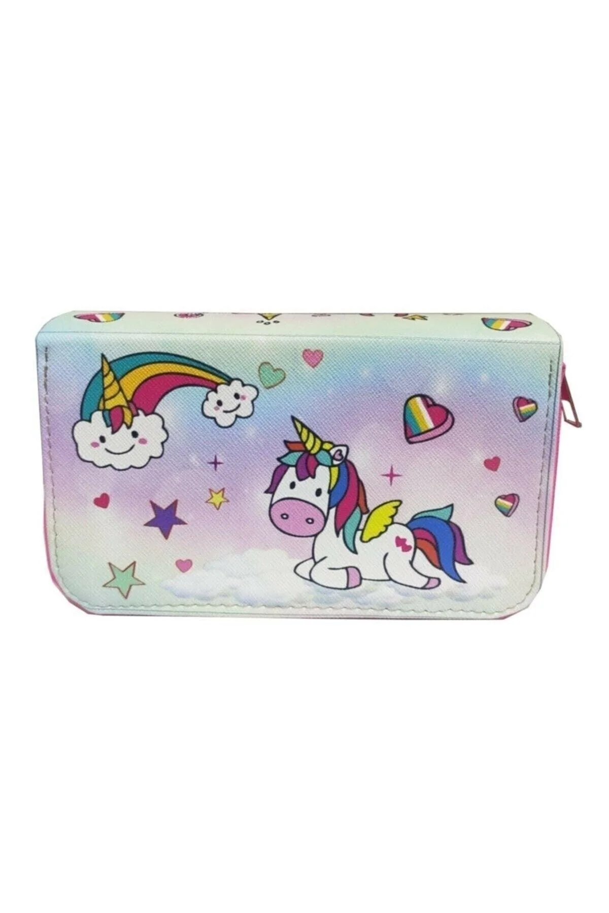 3-compartment pen organizer pouch with storage for pencils and erasers