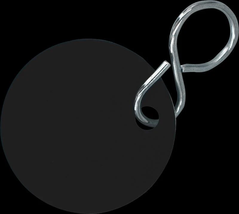 White Perforated S‑Hook Plastic Washers – Unengraved