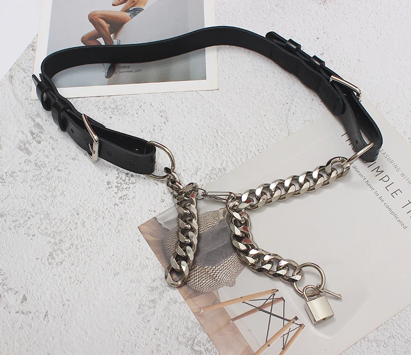 Personalized Leather Chain Belt