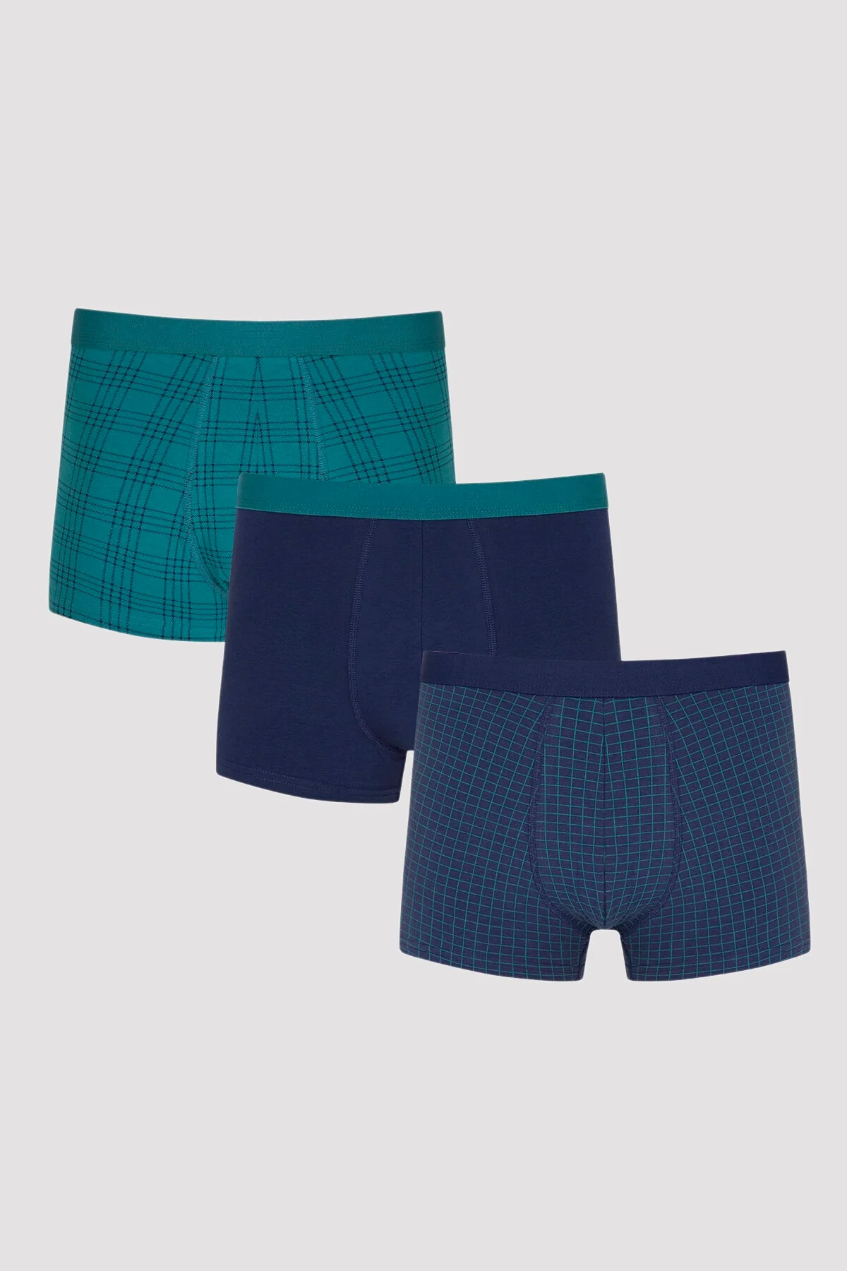 Petroleum Colored 3-Piece Boxer Set for Men