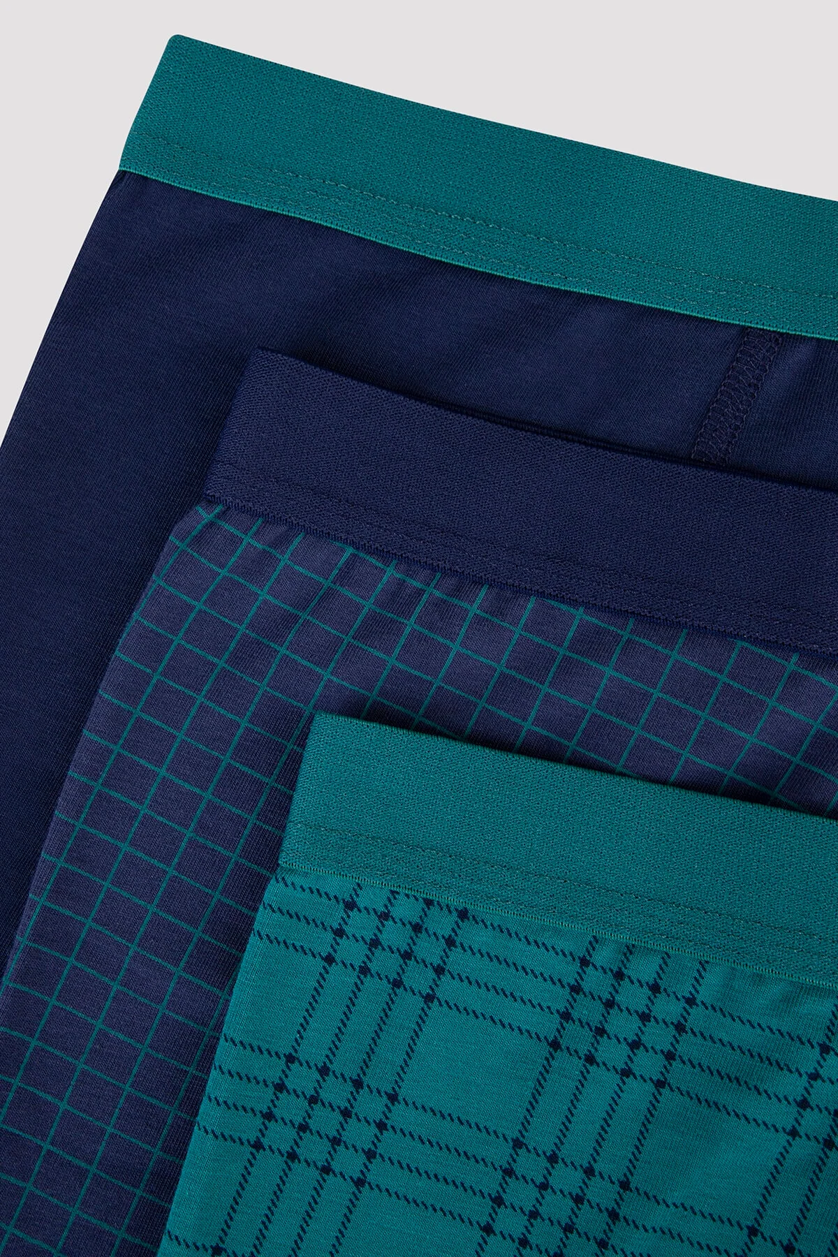 Petroleum Colored 3-Piece Boxer Set for Men