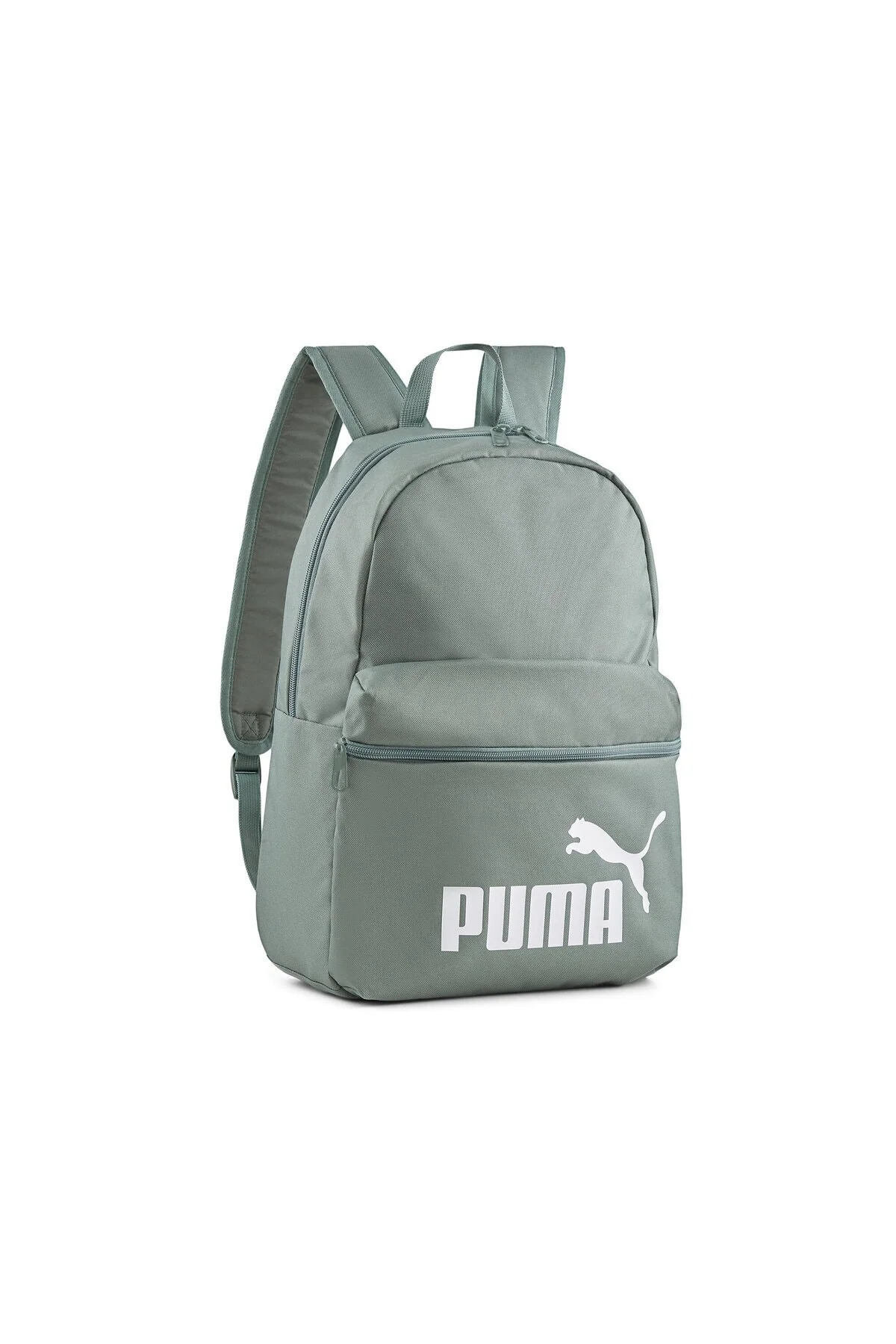 Green unisex backpack for daily use with large interior