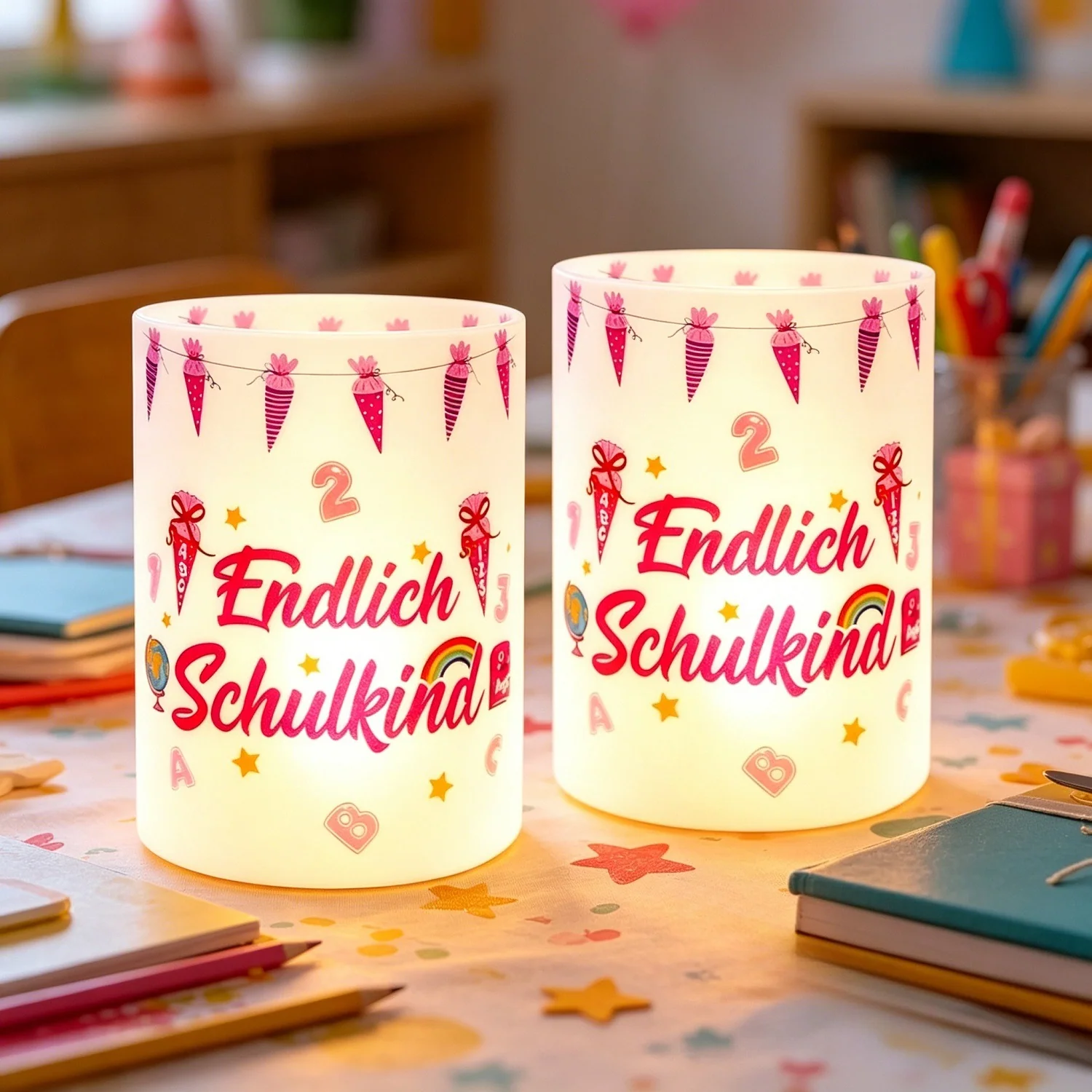 Pink Candle Shades