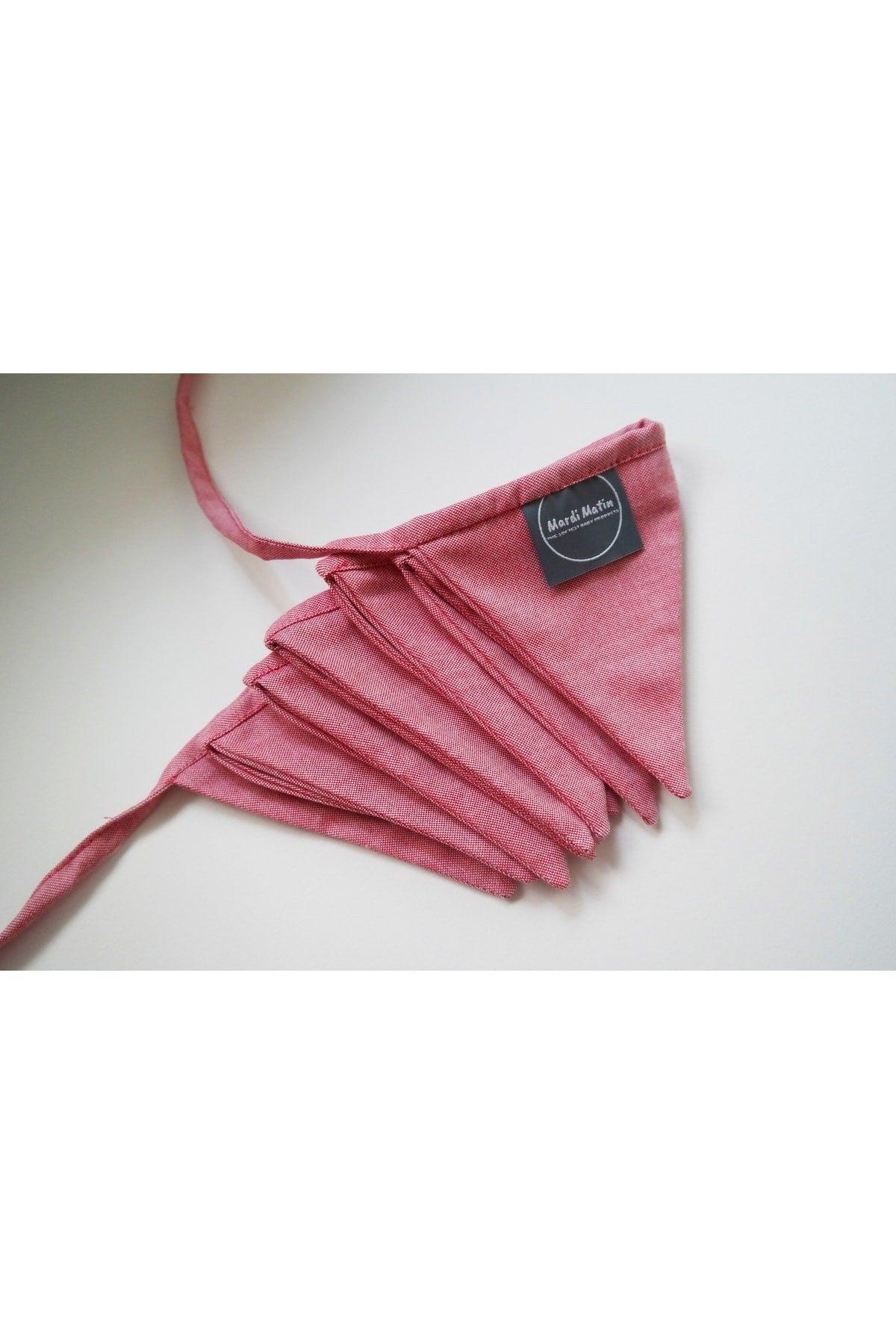Pink Cotton Fabric Banner Pennant – 150 cm Length, 13 × 11.5 cm Pennants