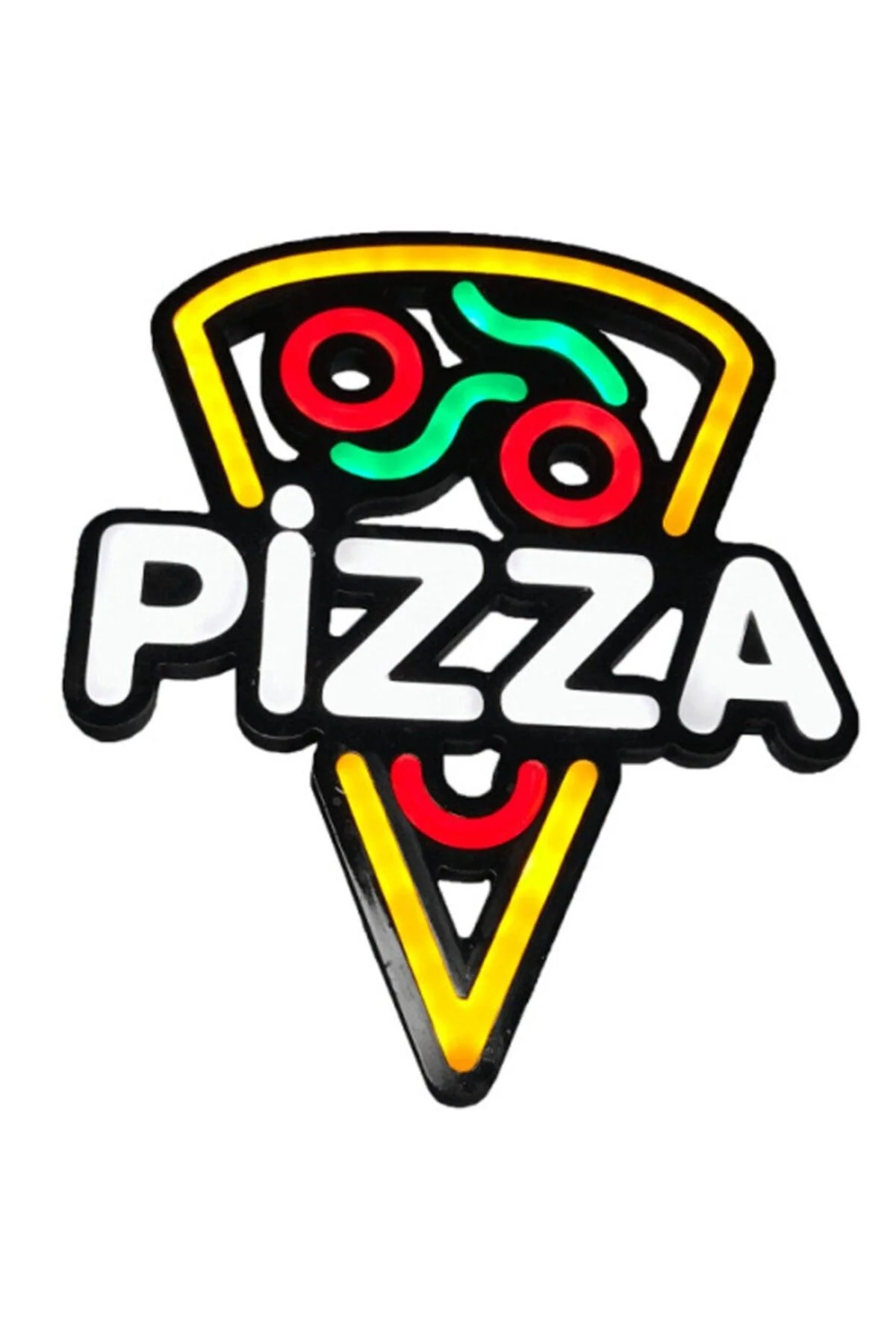 36x43cm LED Pizza Sign – Illuminated Neon-Style Decor