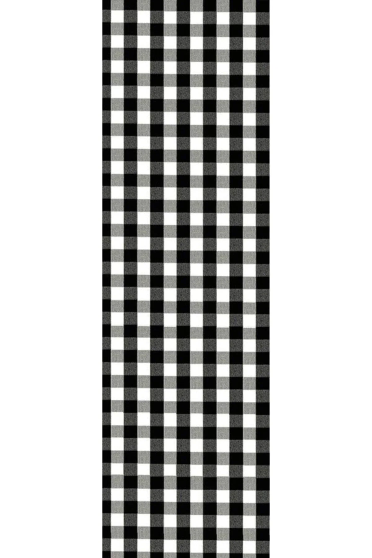 Black gingham cotton placemat runner – 40x140cm, washable