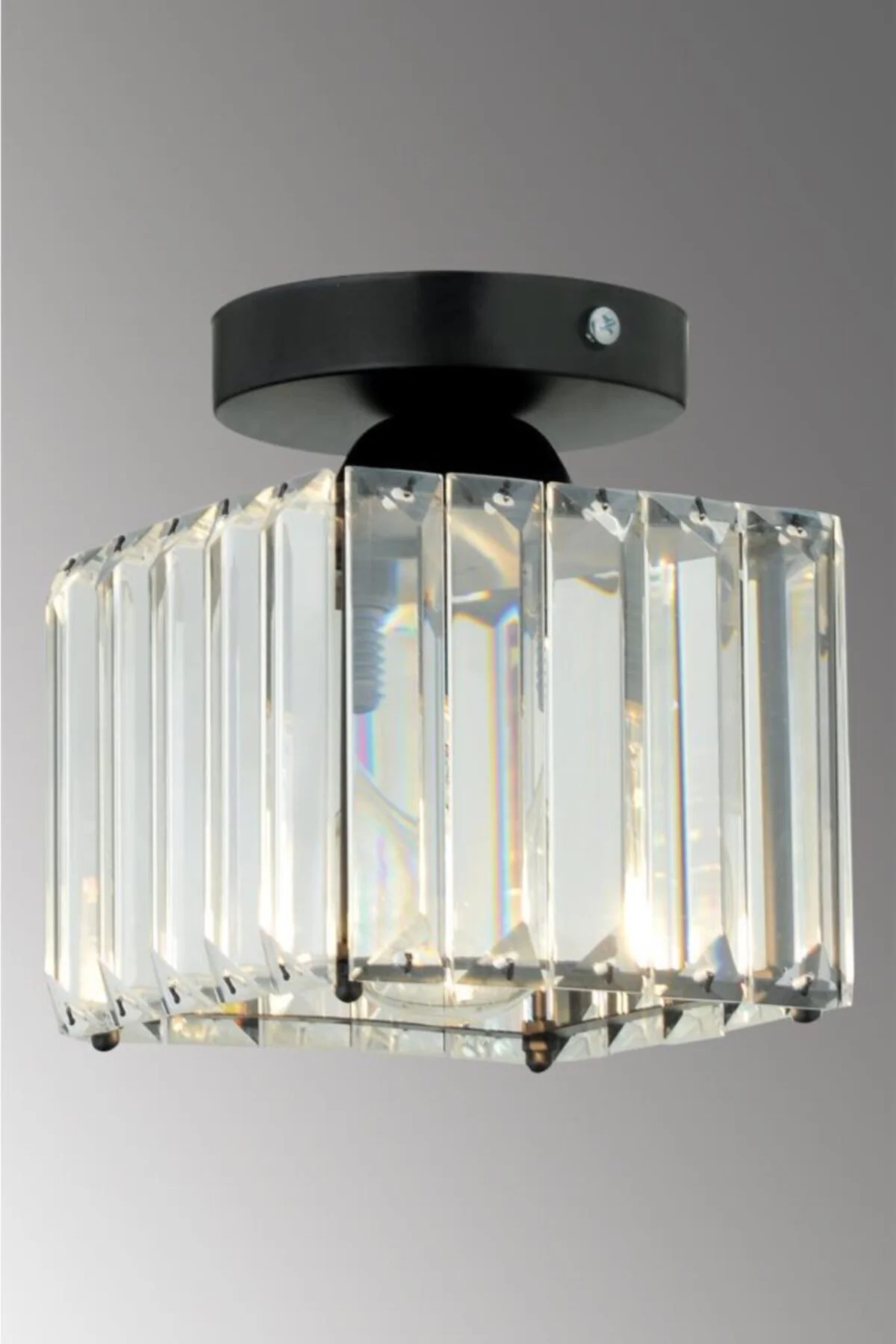 Black modern ceiling light fixture with adjustable cord length