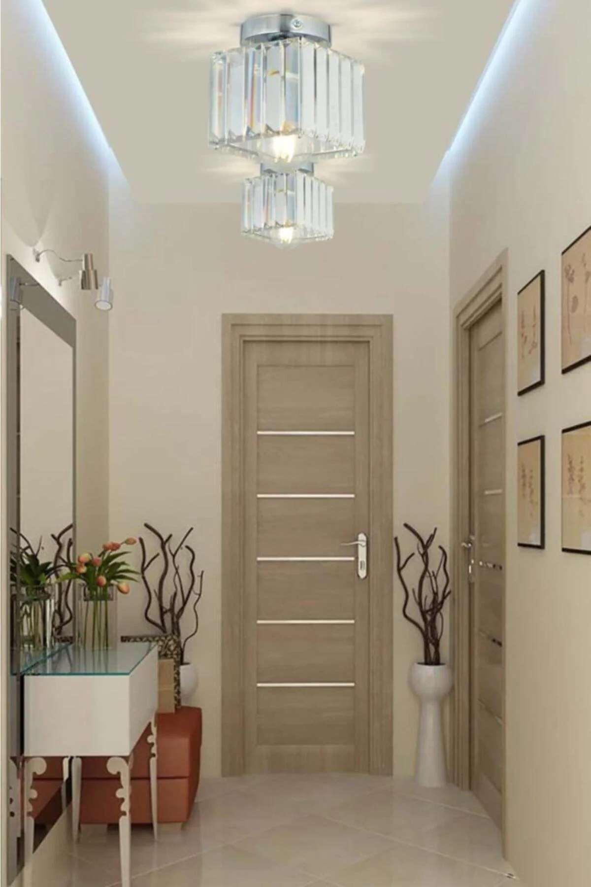 Minimalist Silver Ceiling Pendant Light with Adjustable Cable