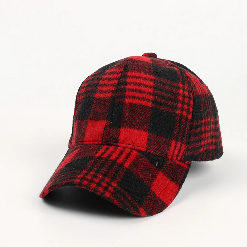 Plaid Woolen Cap