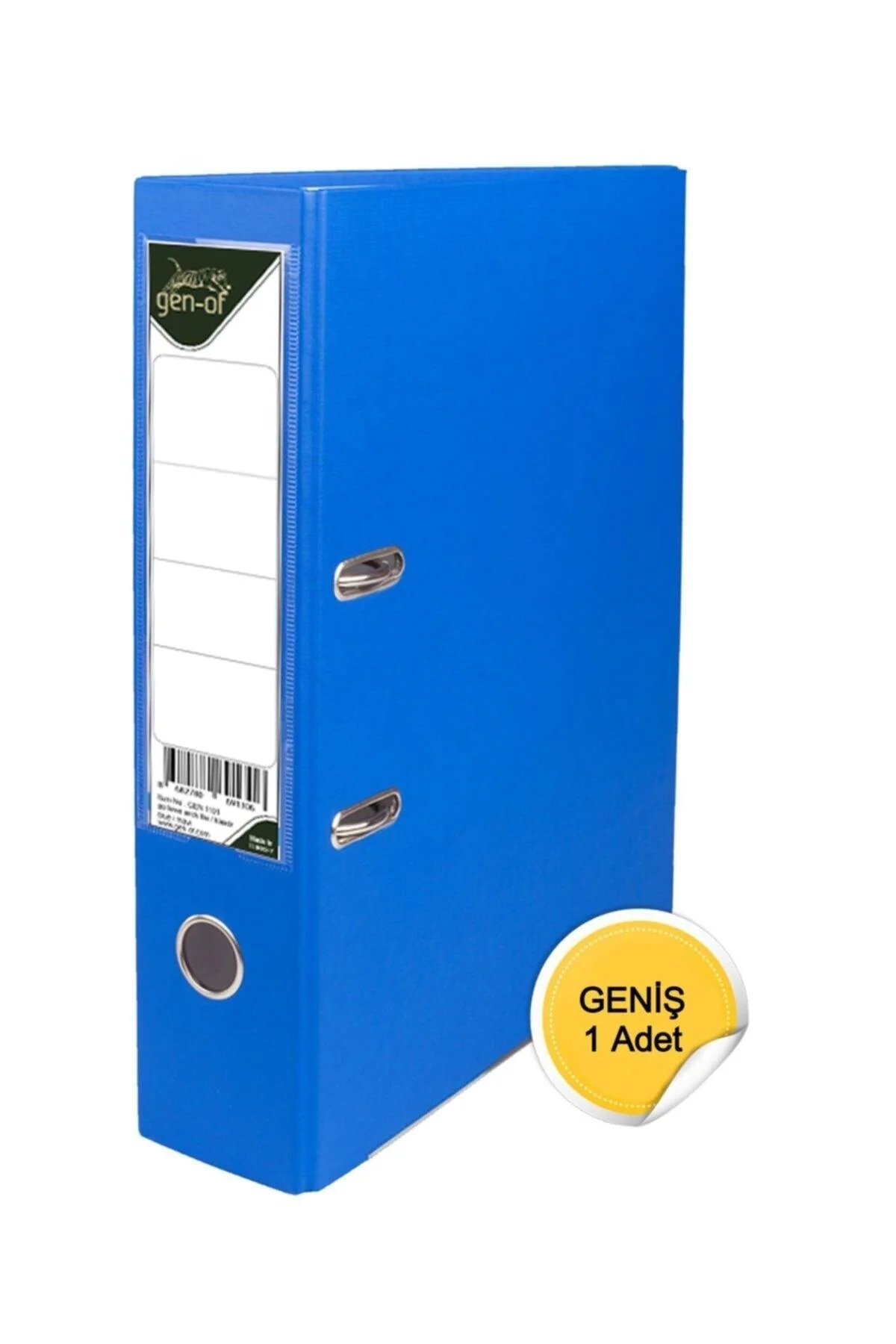 Wide blue plastic folder for secure A4 document storage