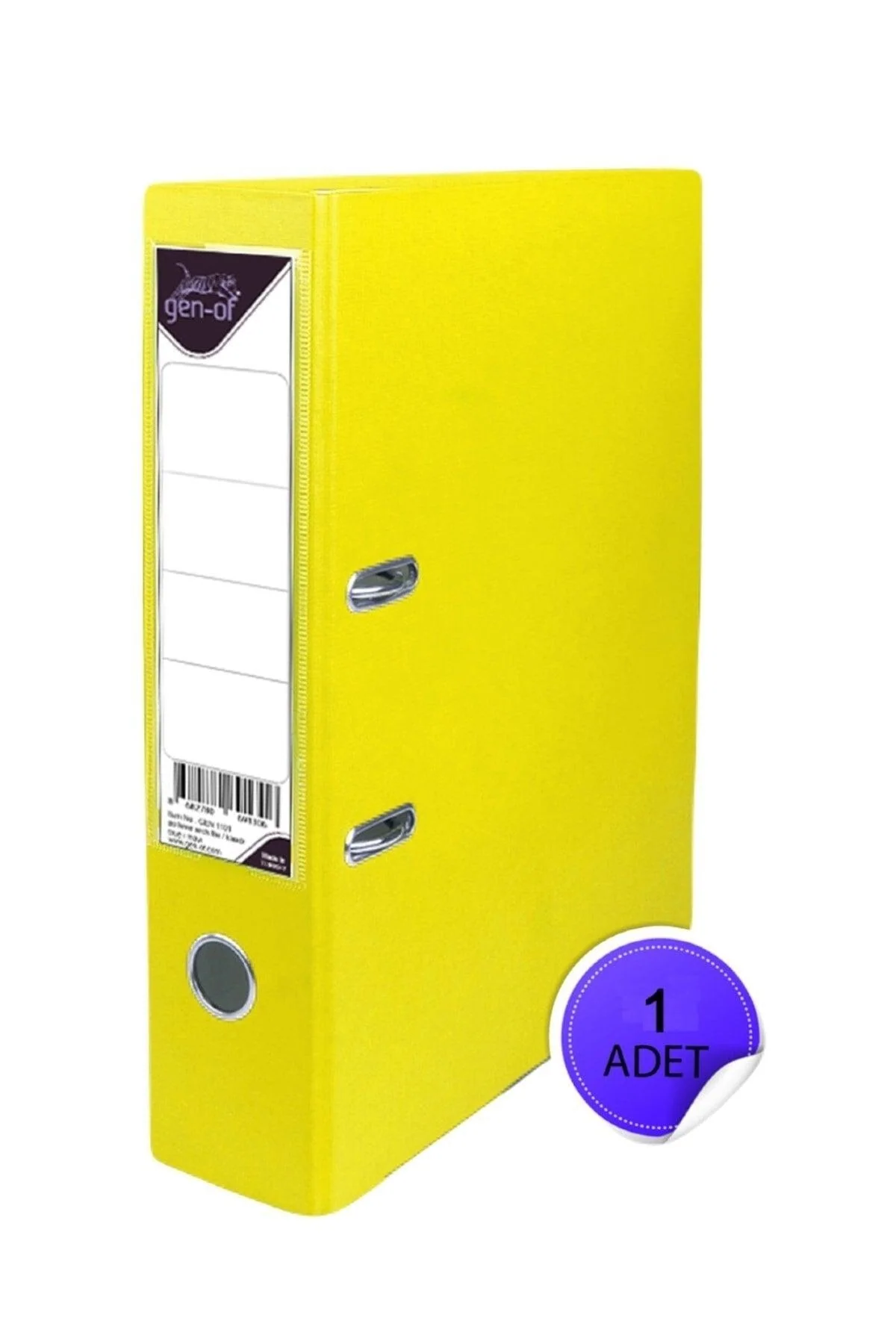 Wide A4 plastic folder in yellow for durable document storage