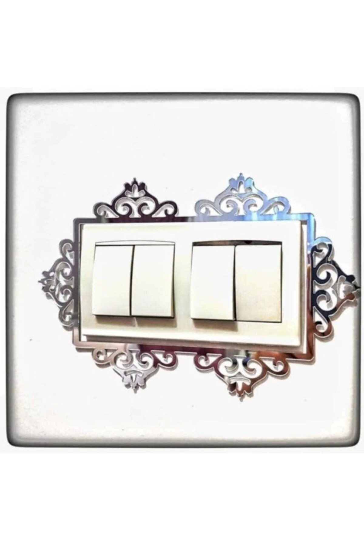Plexiglass Double Socket Cover – Self‑Adhesive