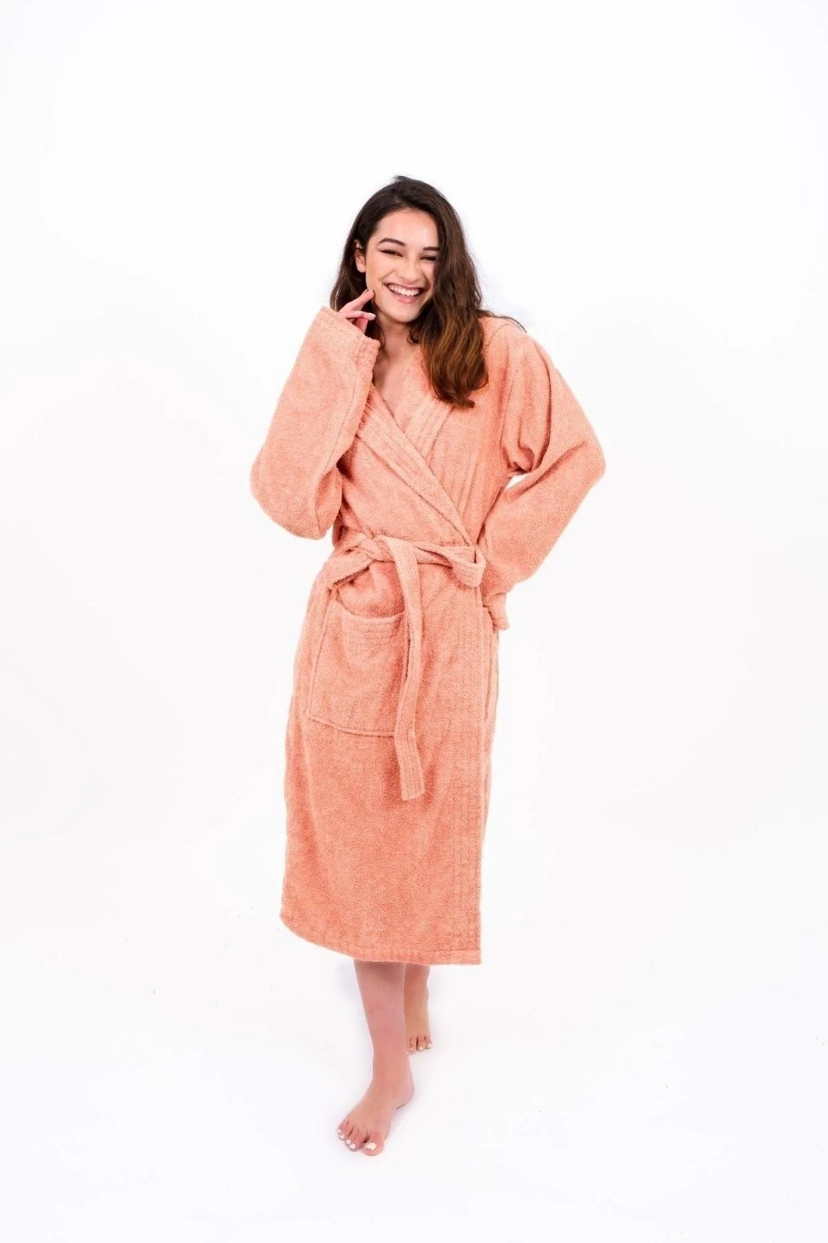 Plus size bathrobe with hood for maximum coverage and comfort