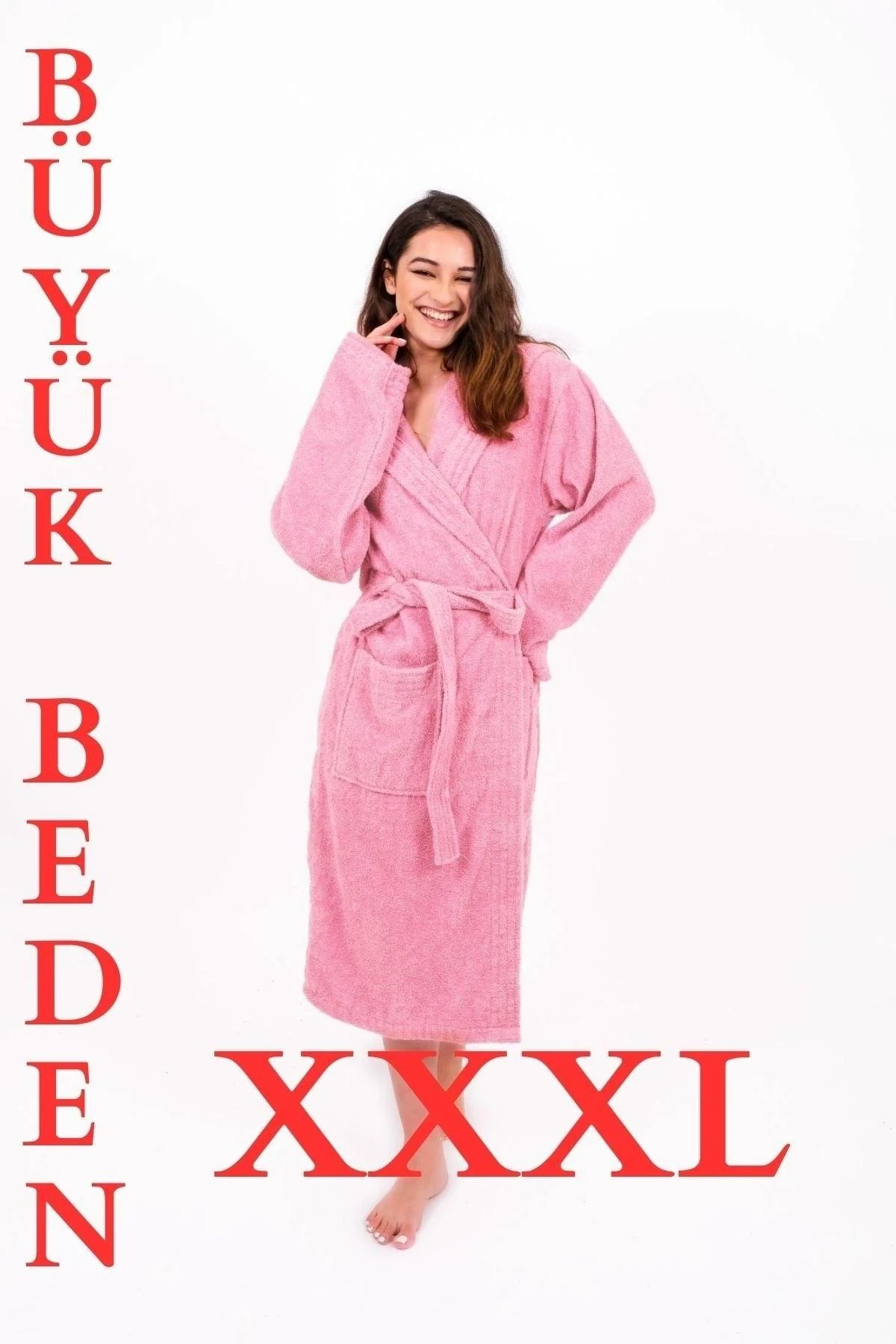 Plus size bathrobe with hood for maximum coverage and comfort