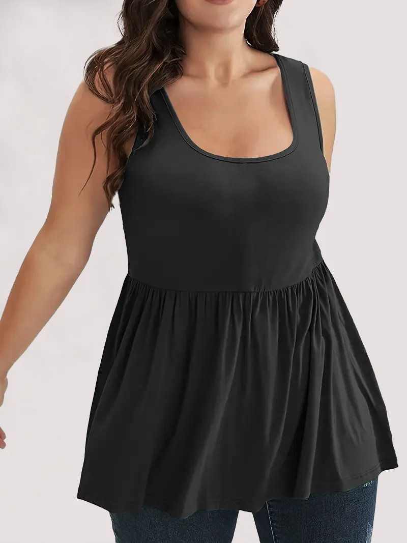 Plus-Size Women's Casual Patchwork Top