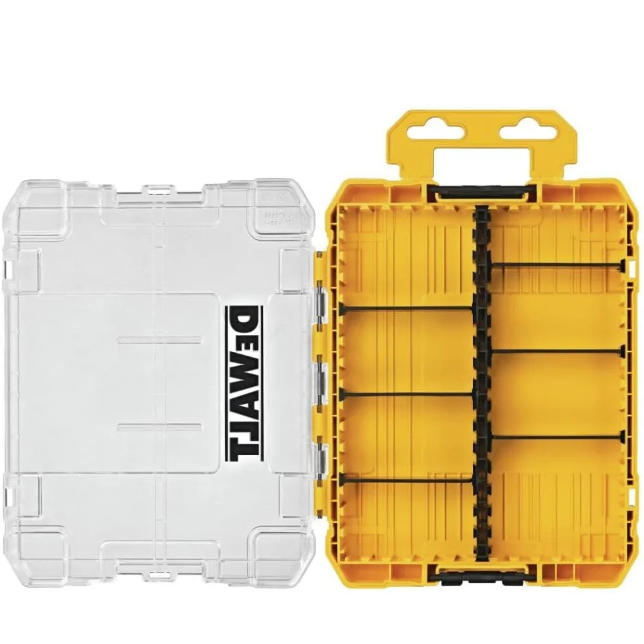 Portable 8-Compartment Toolbox with Customizable Dividers