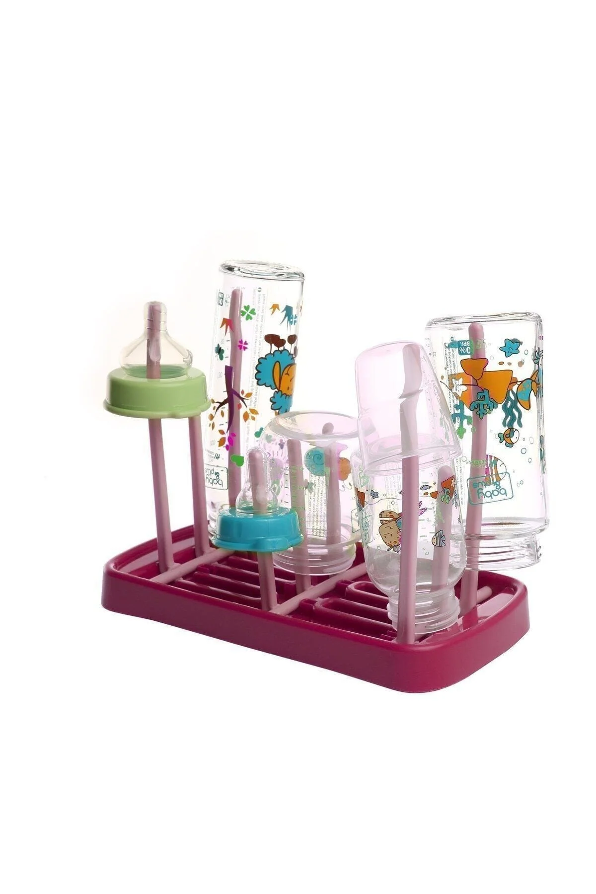 Compact foldable bottle dryer for baby bottles and accessories