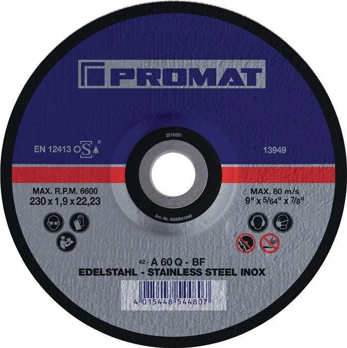 Extra fine cutting disc for metalworking