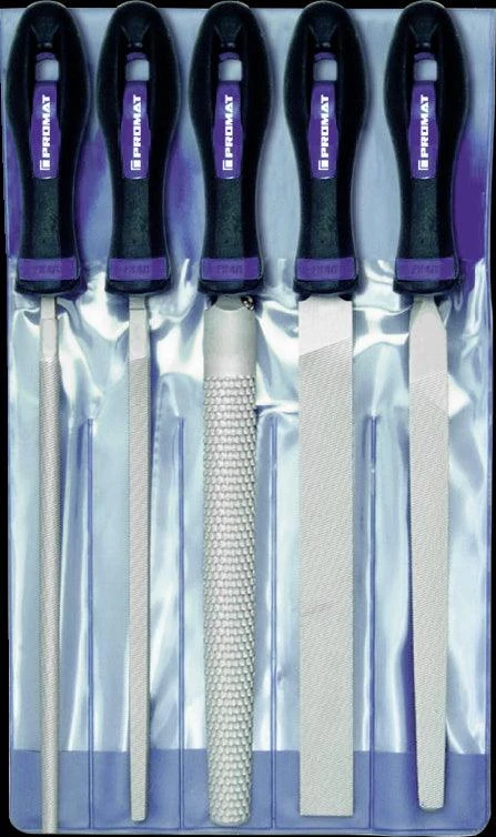 5-piece high-quality steel file set with storage bag