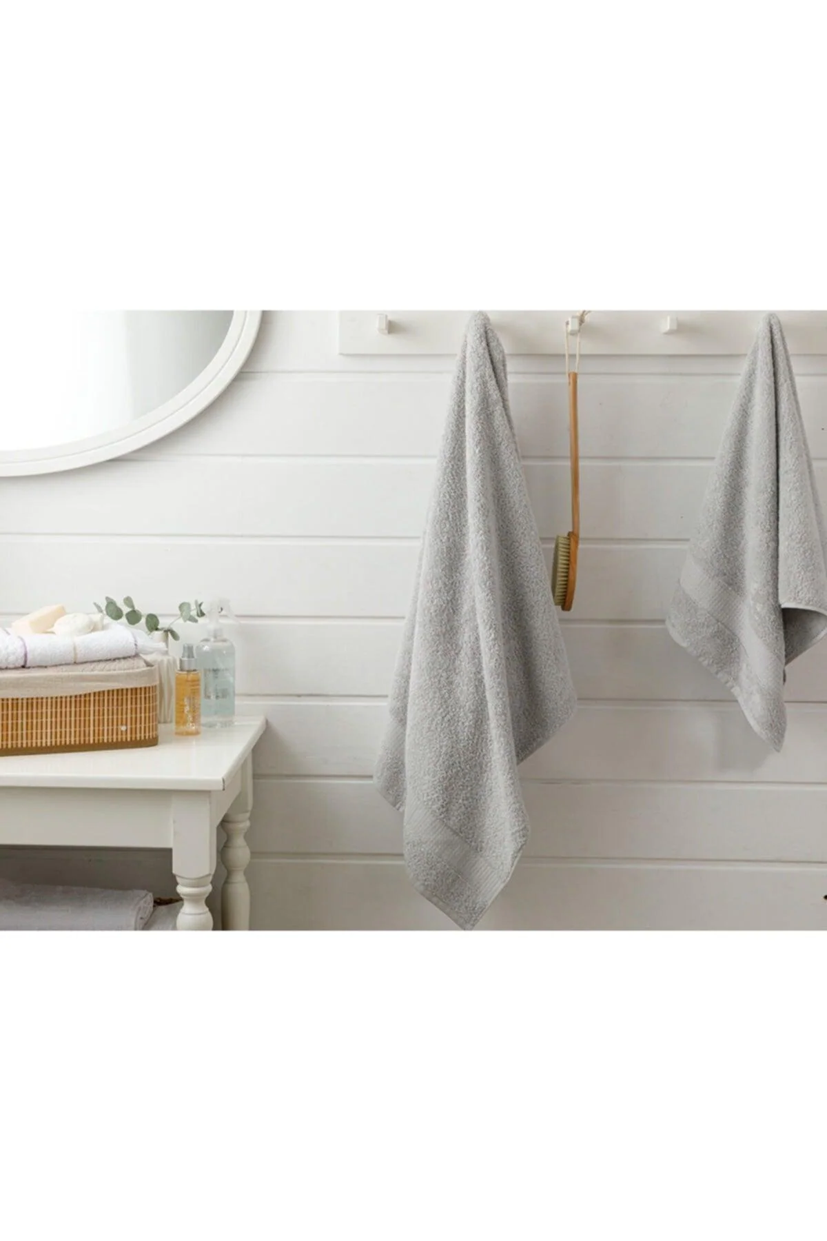 70x140cm 100% Cotton Gray Bath Towel