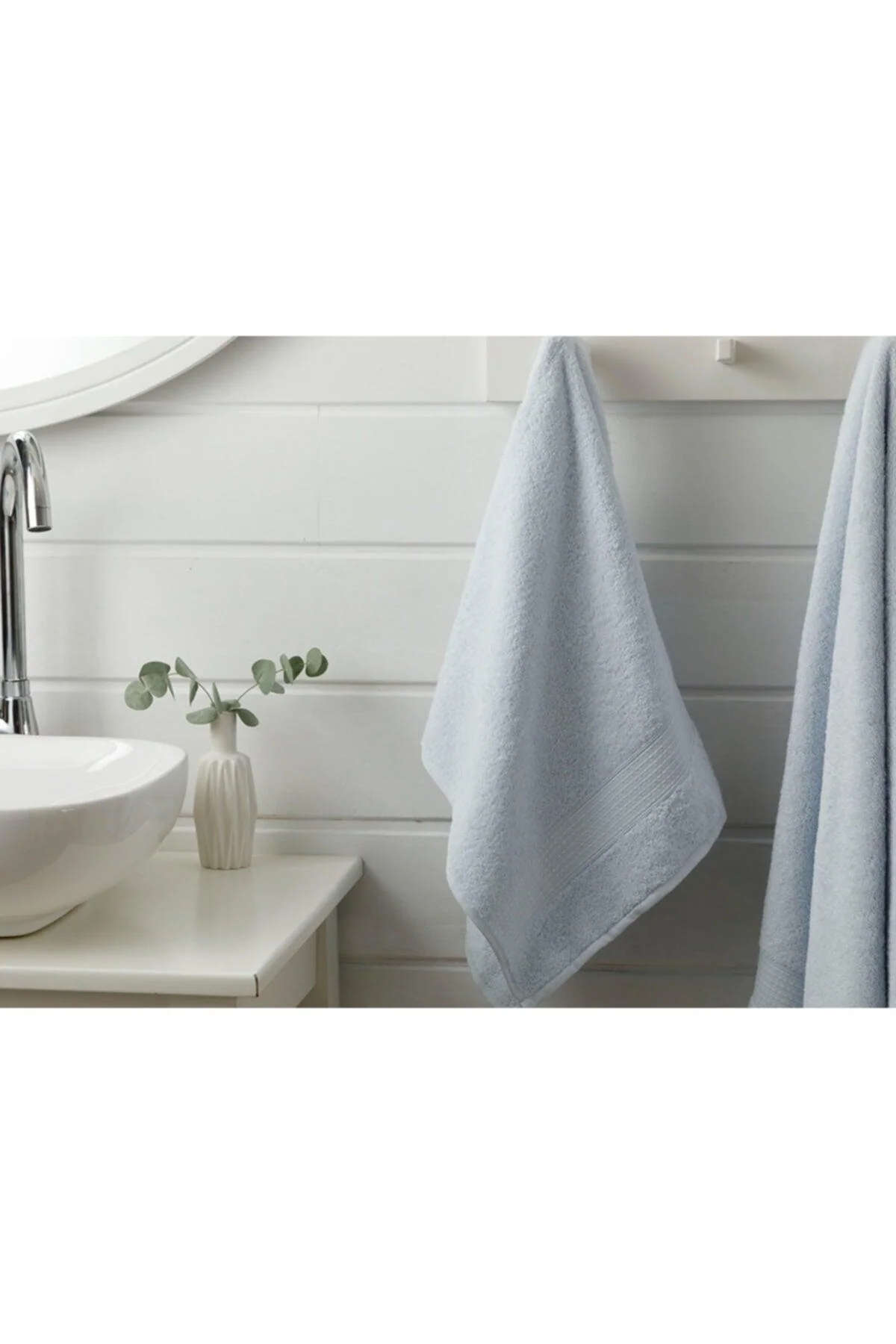 100% cotton face towel 50 x 90 cm blue — pack of 1
