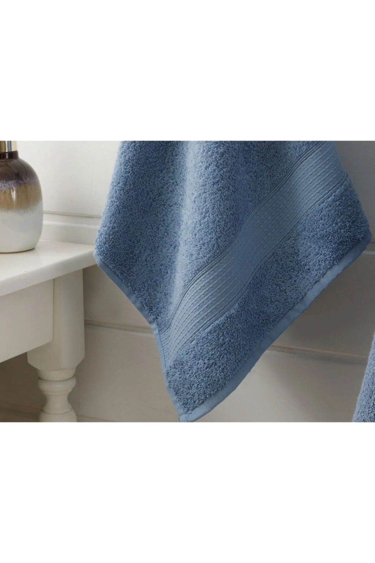100% cotton face towel set 50x90 cm dark blue