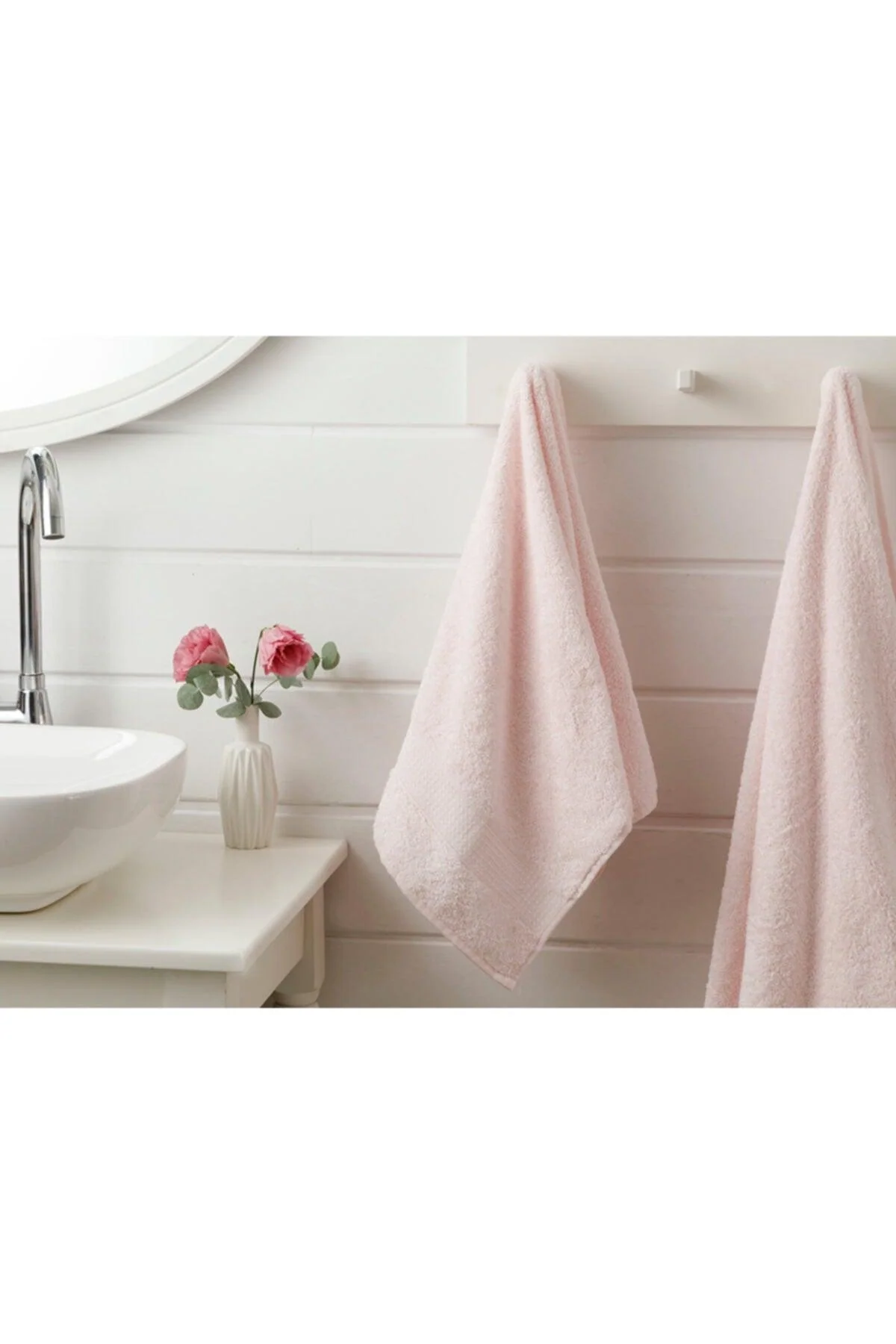 Pink face towel 50x90 cm 100% cotton
