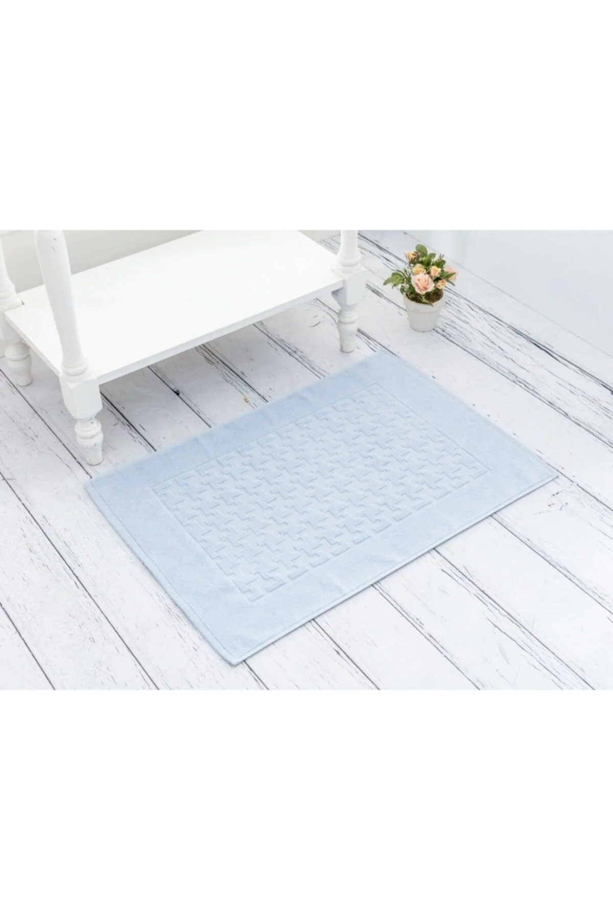 100% cotton foot towel 50x70 cm in blue