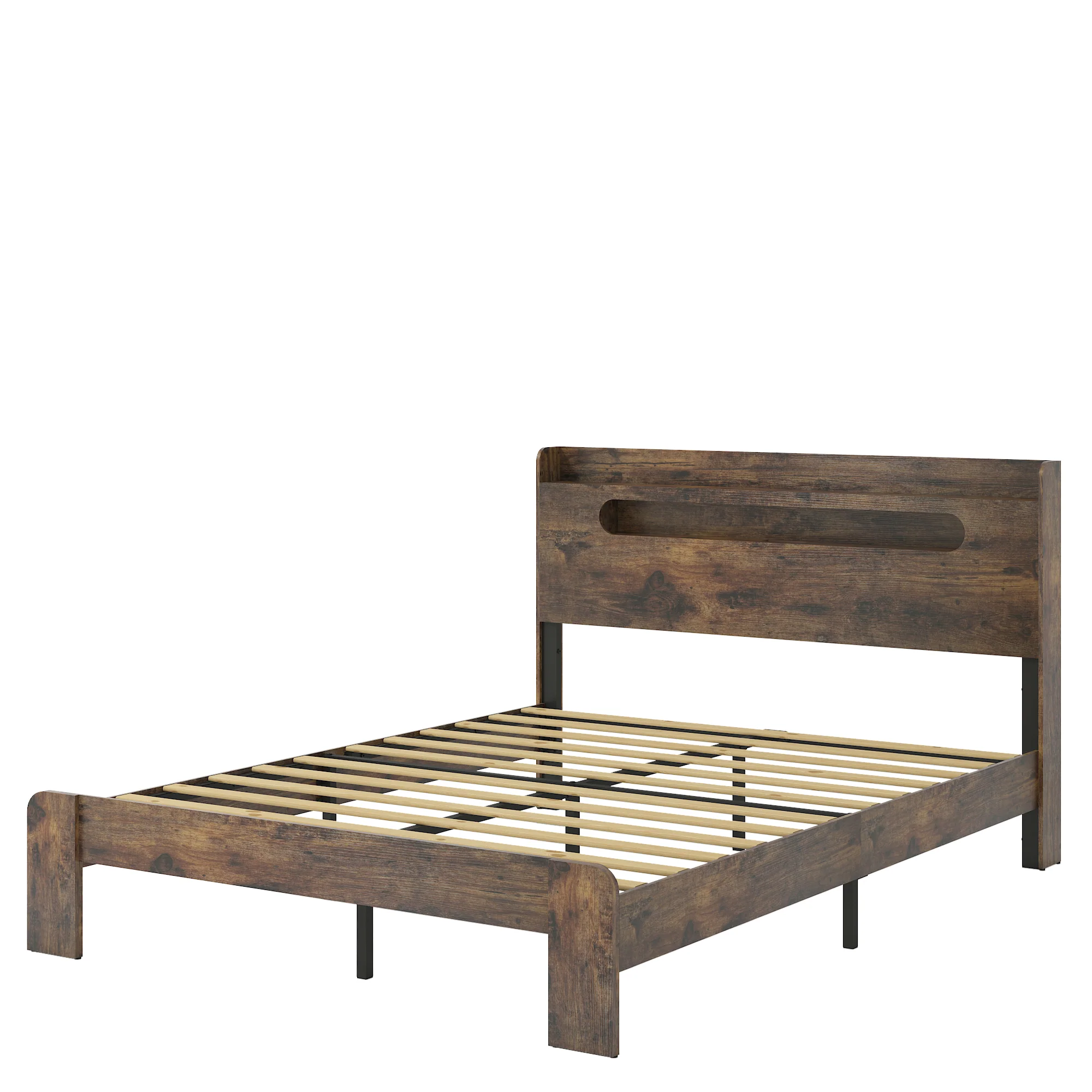 Queen Bed Frame w/ LED & Storage