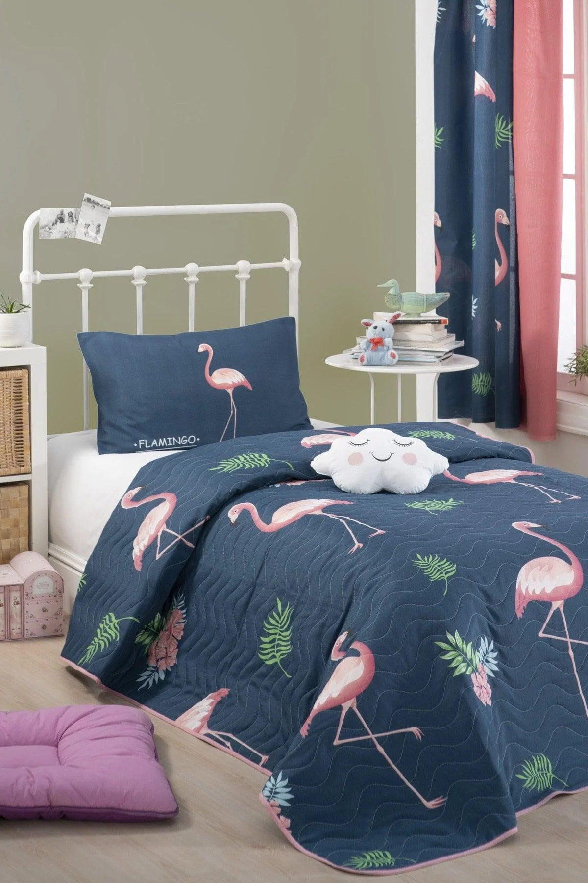 Quilted Bedspread Set with Pillowcase – 160x220 cm Bedspread, 50x70 cm Pillowcase, Cotton/Polyester Blend