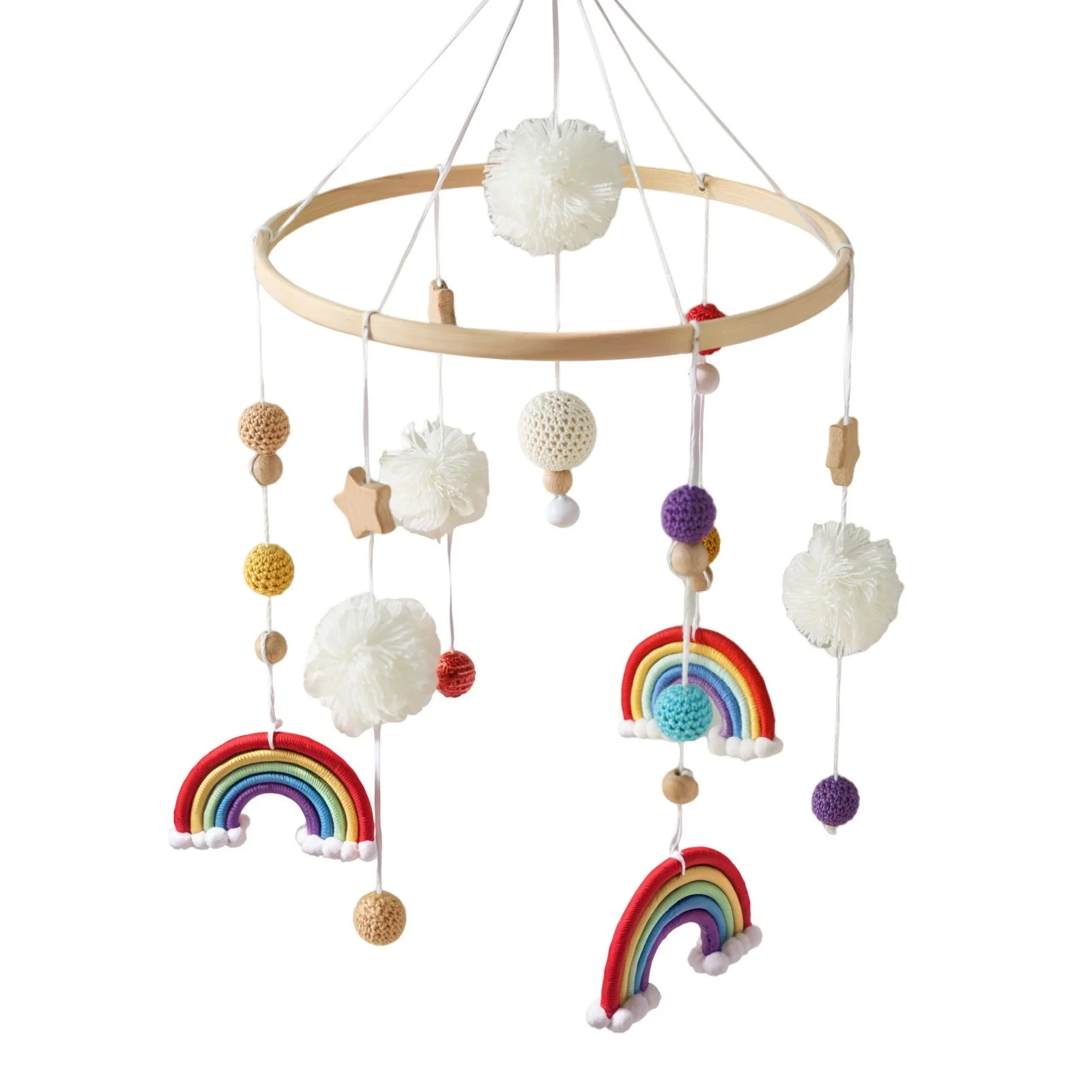 Rainbow Star Crib Mobile for Baby Development