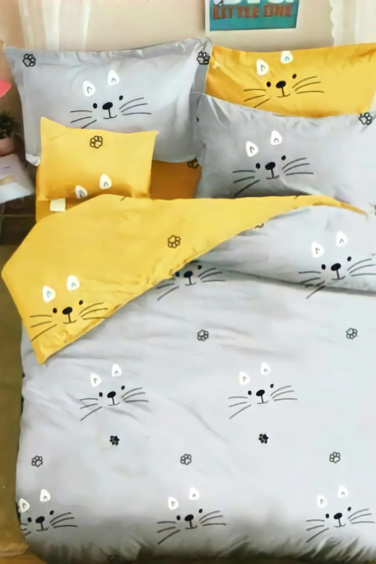 Premium cotton duvet cover set with bed sheet and pillowcases, 160x220cm