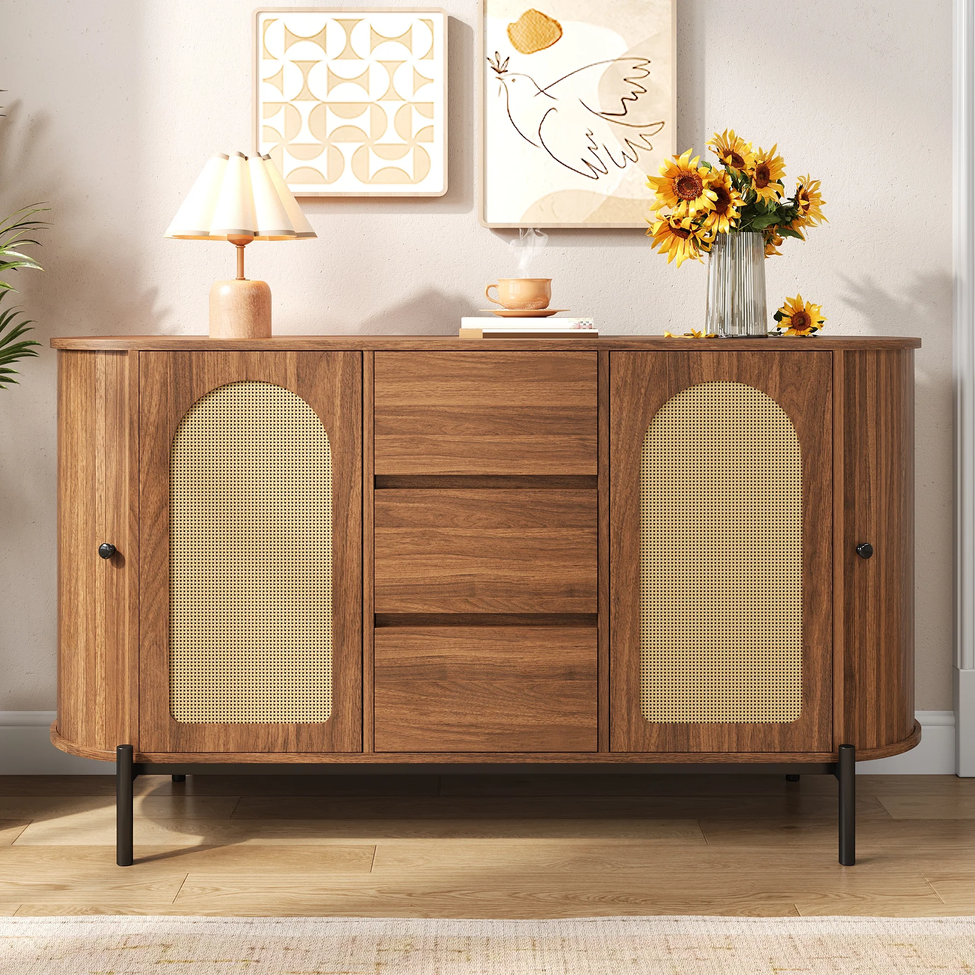 Rattan Sideboard Storage