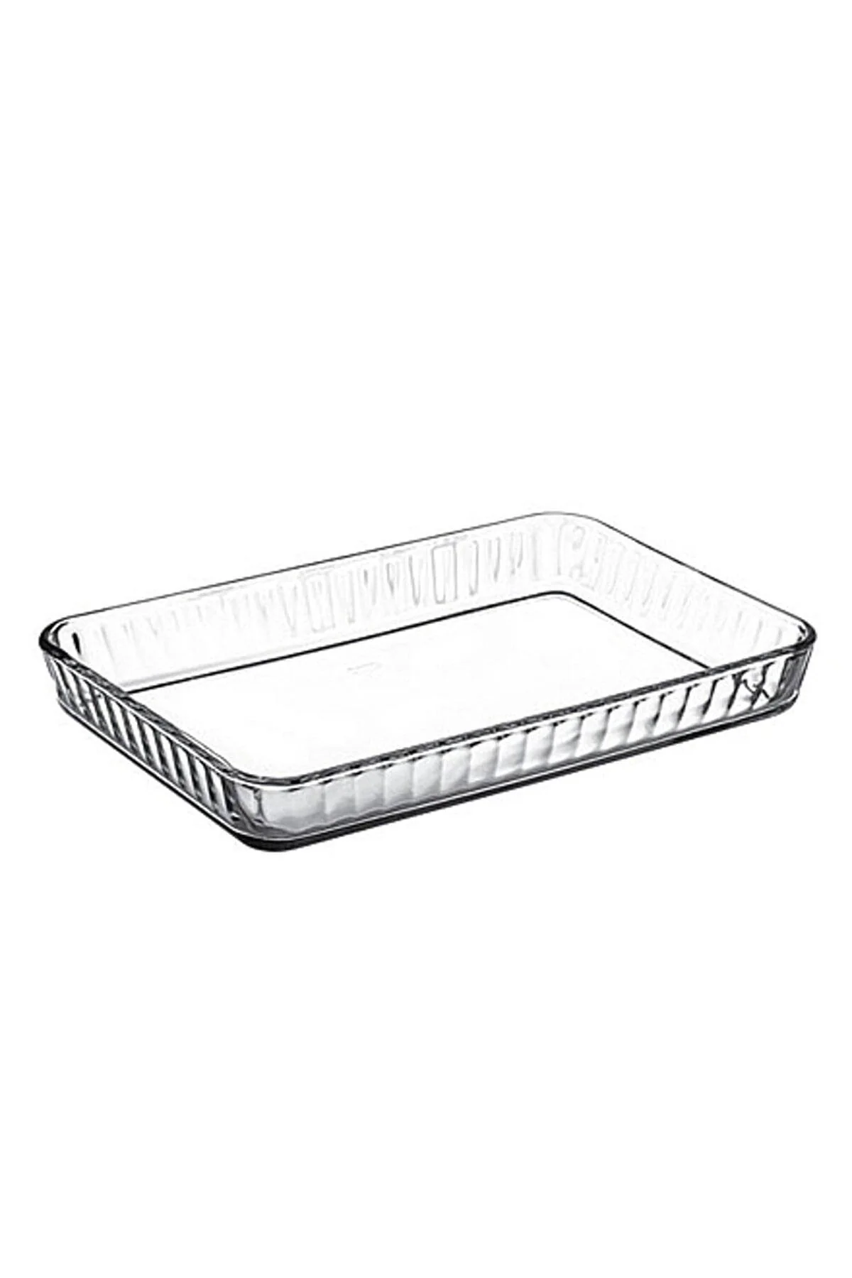 40 x 27 cm transparent glass rectangular oven tray