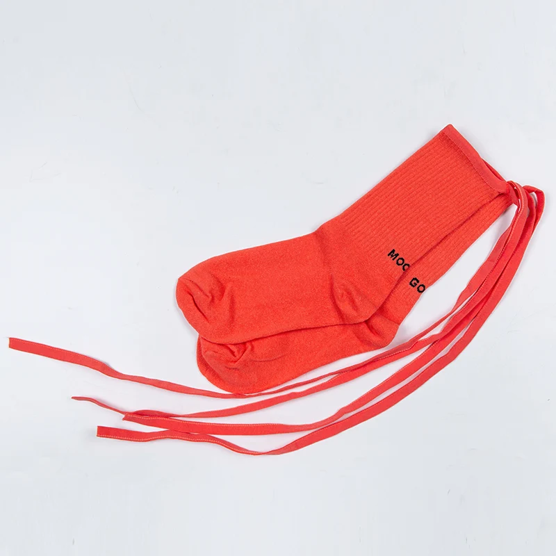 Reflective Socks with Cute Lettering Embroidery