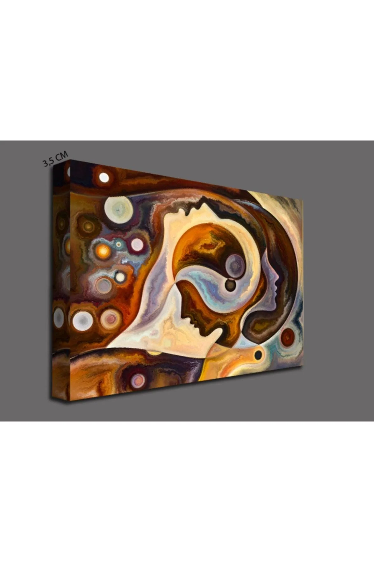 Abstract Human Faces Textured Wall Art