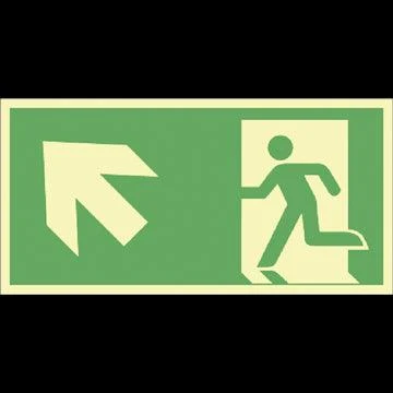 Escape Route Sign – Upward Direction, 148 × 297 mm