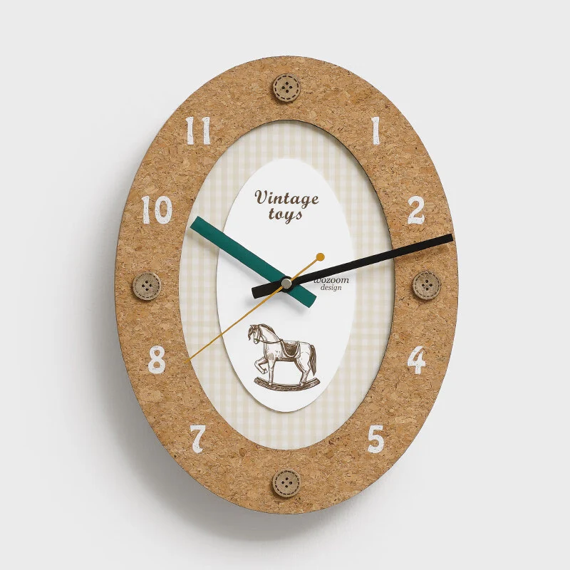 Retro Bauhaus Wall Clock No Drill