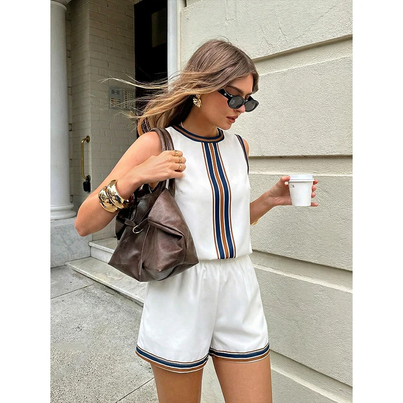 Retro Color Stripe 2-Piece Set