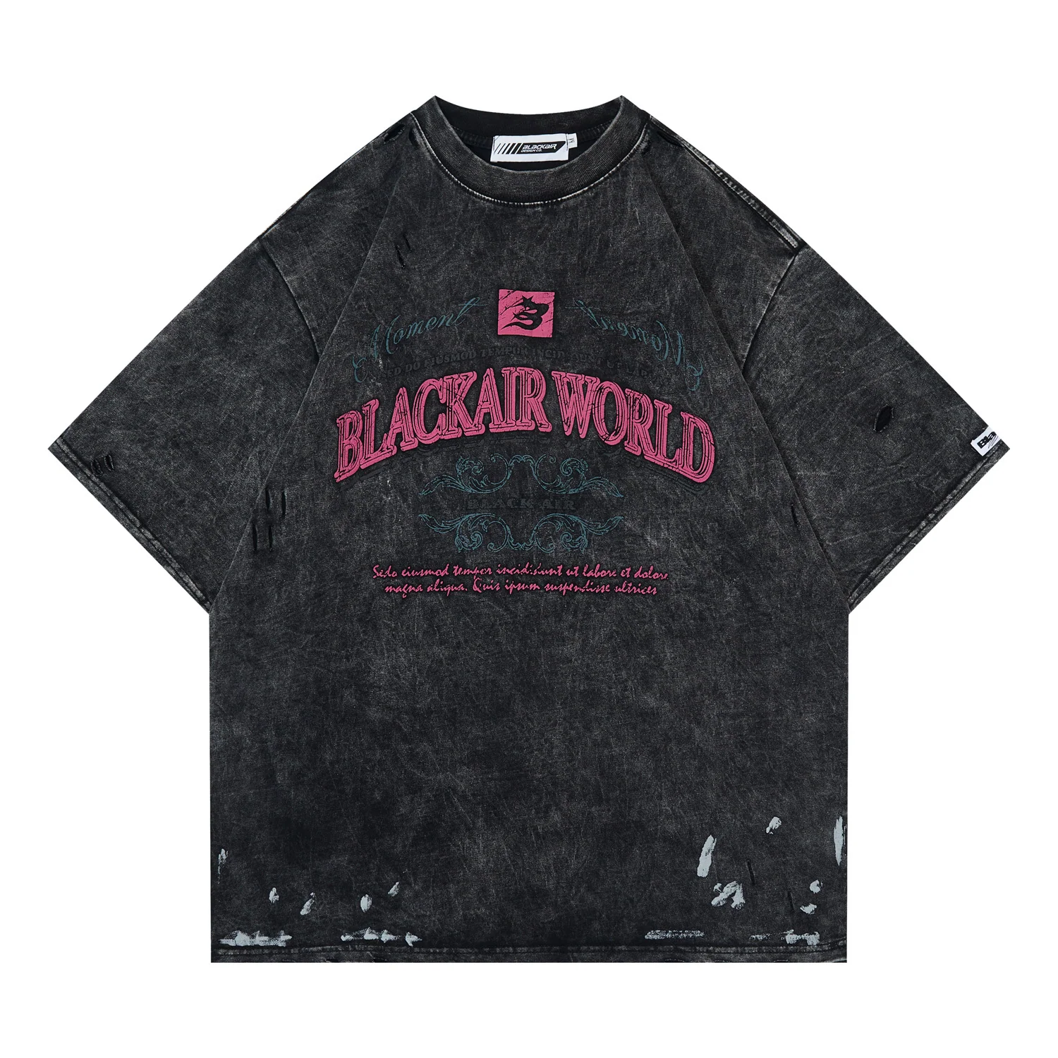 Retro Washed Letter Foam Graphic Tee