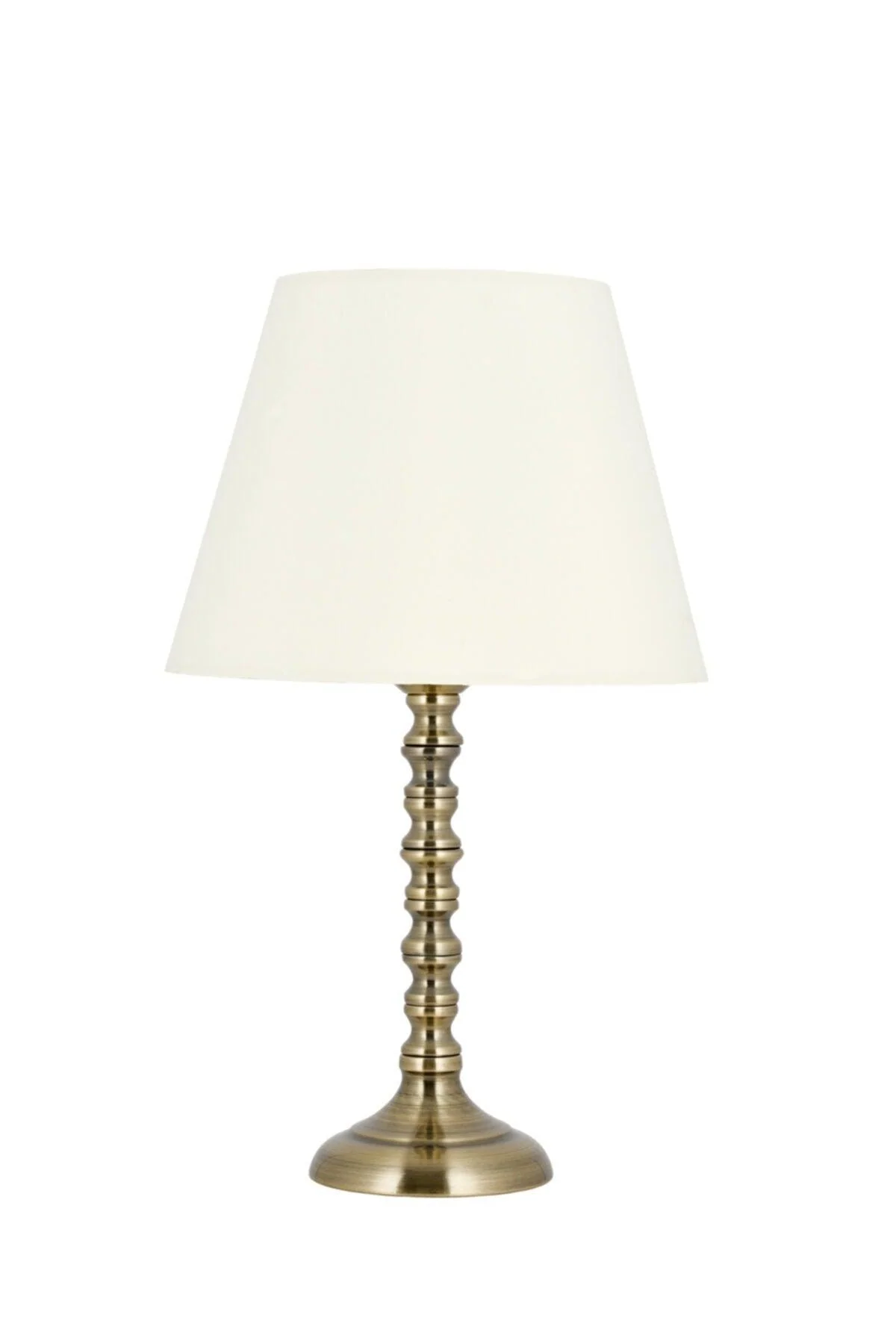 Metallic tumbled lampshade with crystal and fabric accents