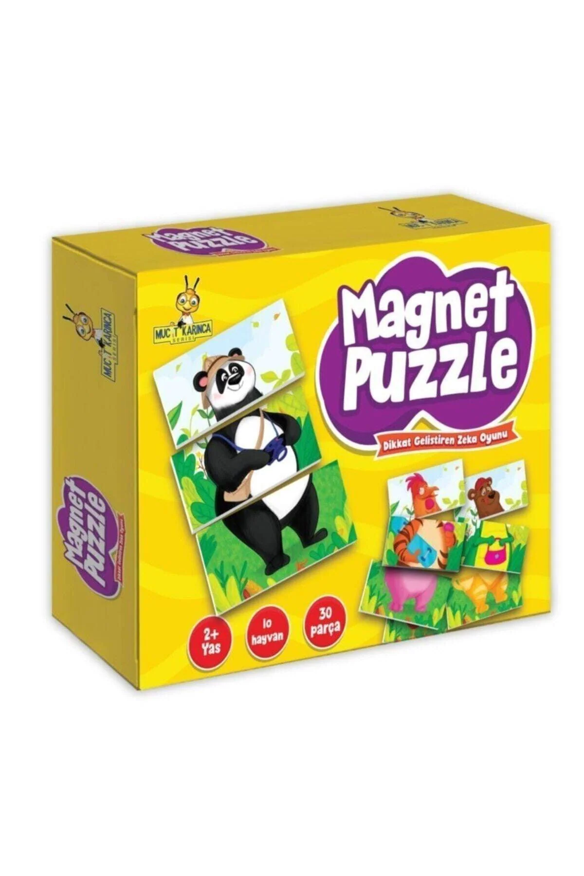 Magnetic puzzle set for ages 2+ to develop fine motor skills and attention