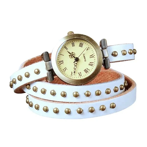 Rivet Leather Watch Chain