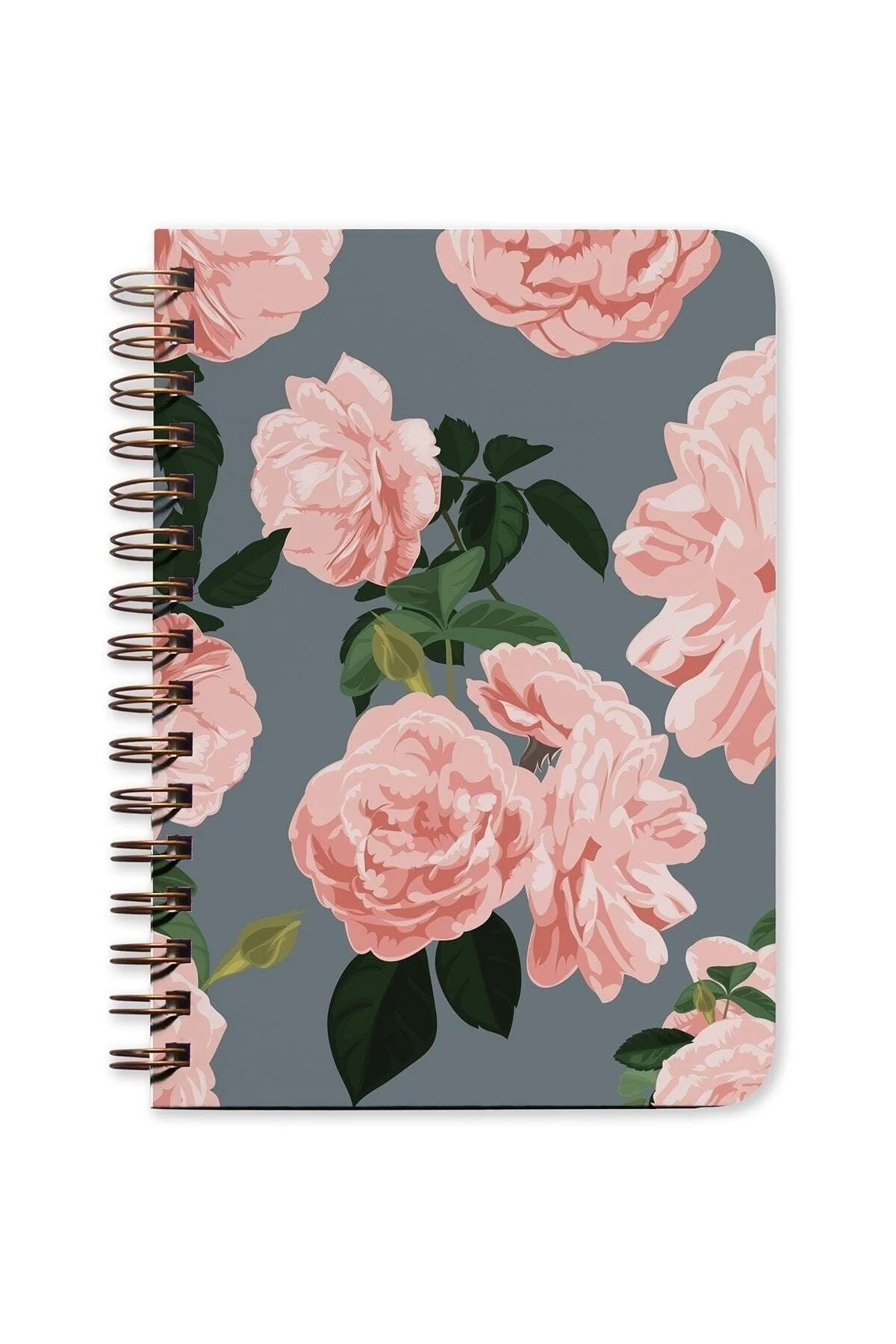 Undated A5 Planner with Rose Design – 176 Pages