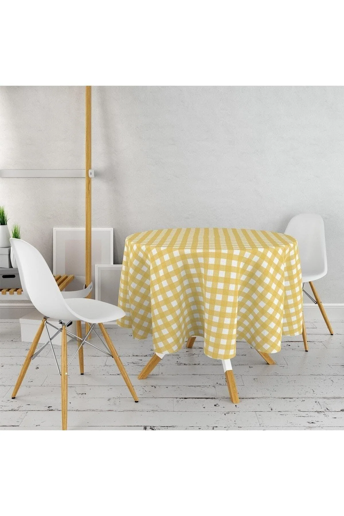 Digital Print Round Tablecloth – Slub Fabric, Easy Care