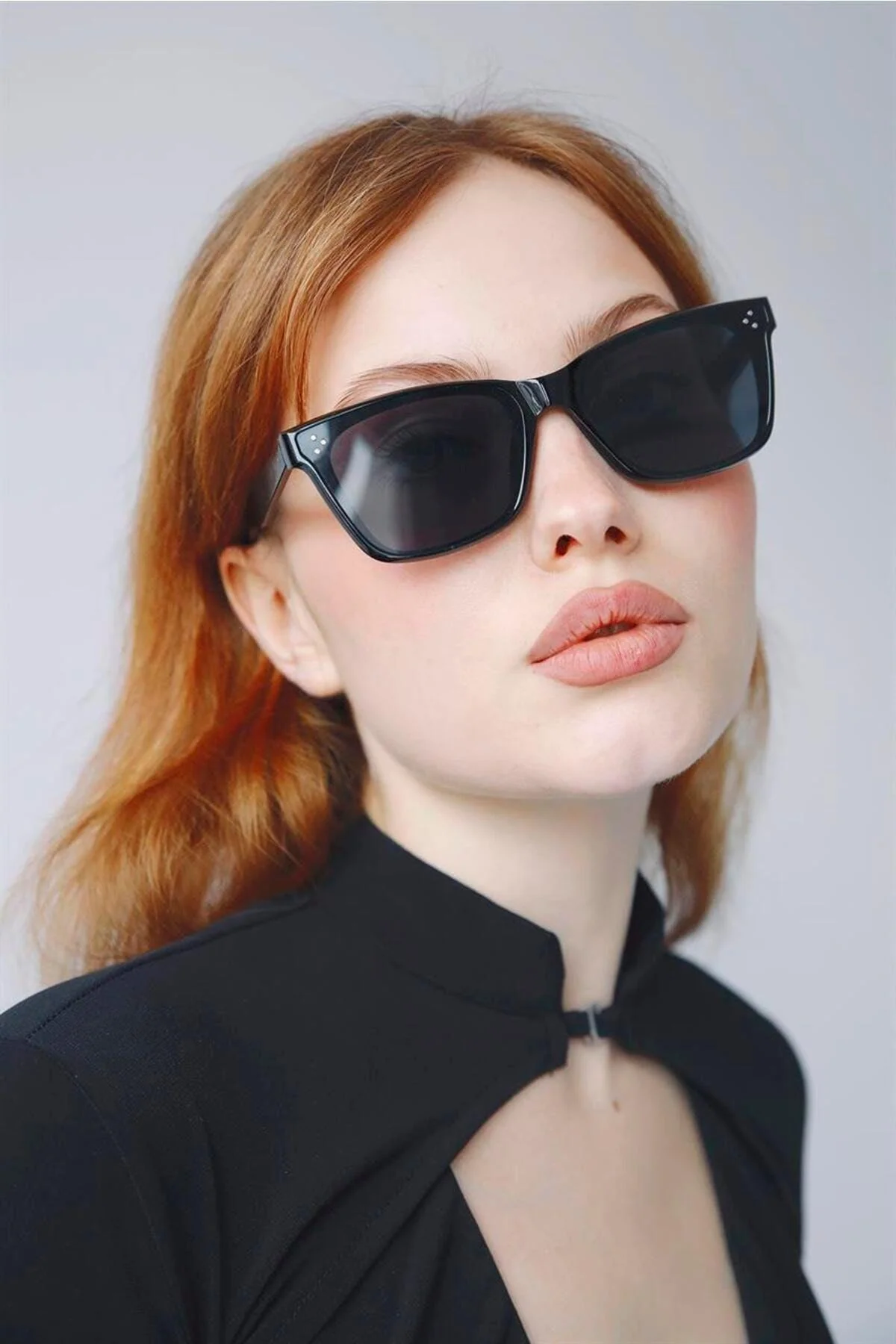 Black sunglasses with uv400 protection 61mm